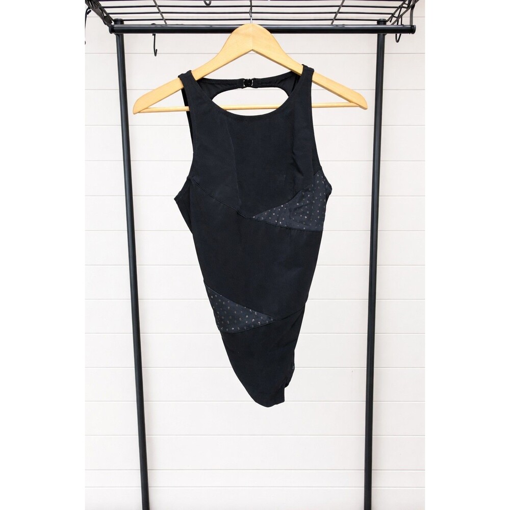 Diva by Rachel Pappo One Piece Halter Swimsuit Black M - Picture 1 of 5